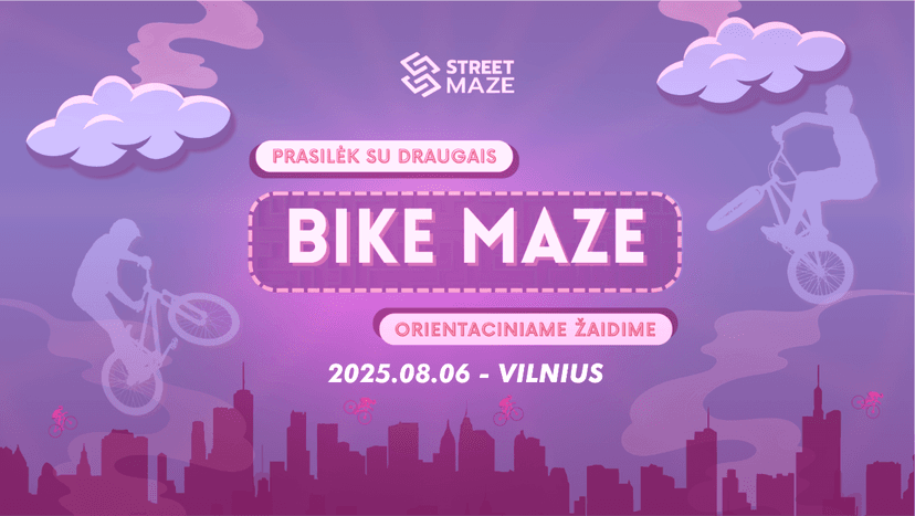 Bike Maze #2 velo-orientacinis žaidimas || VILNIUS image