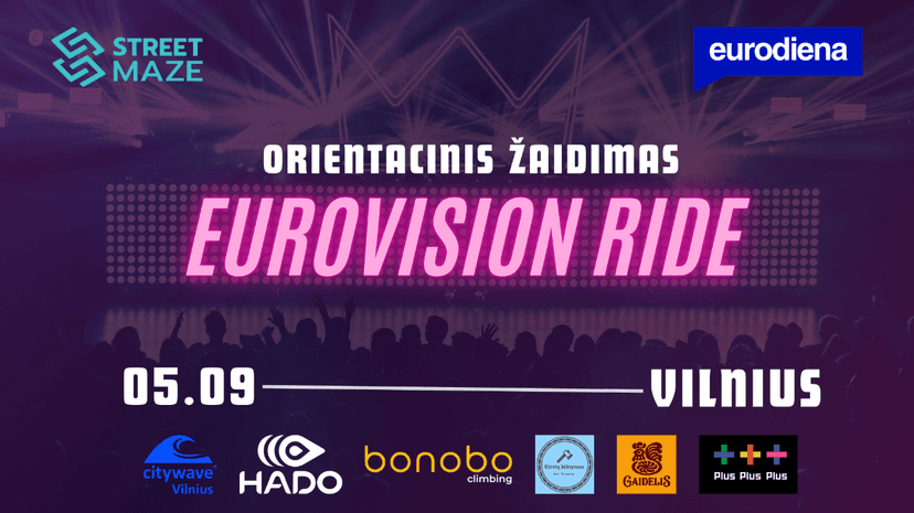 EUROVISION RIDE 2025 || Orientacinis žaidimas Vilniuje image