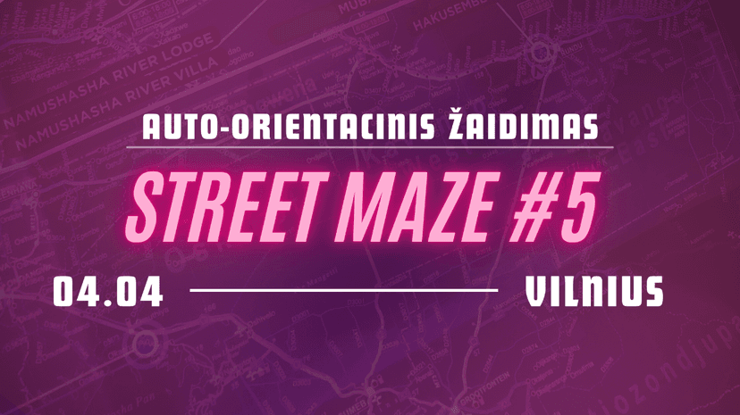 Street Maze #5 auto-orientacinis žaidimas || VILNIUS image