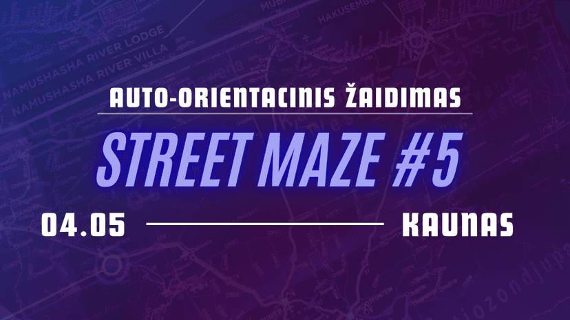 Street Maze #5 auto-orientacinis žaidimas || KAUNAS image